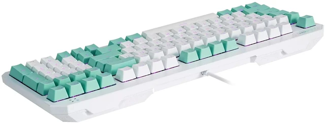 Alt view image 14 of 14 - ASUS TUF TX98 Wired Gaming Mechanical Keyboard, RGB optical mechanical switches, 104 keys, full anti-ghosting, suitable for gaming and office work, Support Windows, Moonlight White, Blue Switch