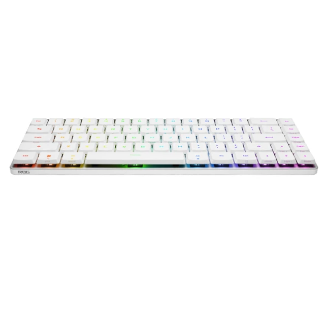 Alt view image 10 of 14 - ASUS ROG Falchion RX LP Wireless Tri-Mode Gaming Mechanical Keyboard, RGB lighting, 68 keys, 570-hour battery life, Ideal for gaming and office work, Compatible with Windows and Mac, White, Red Switch