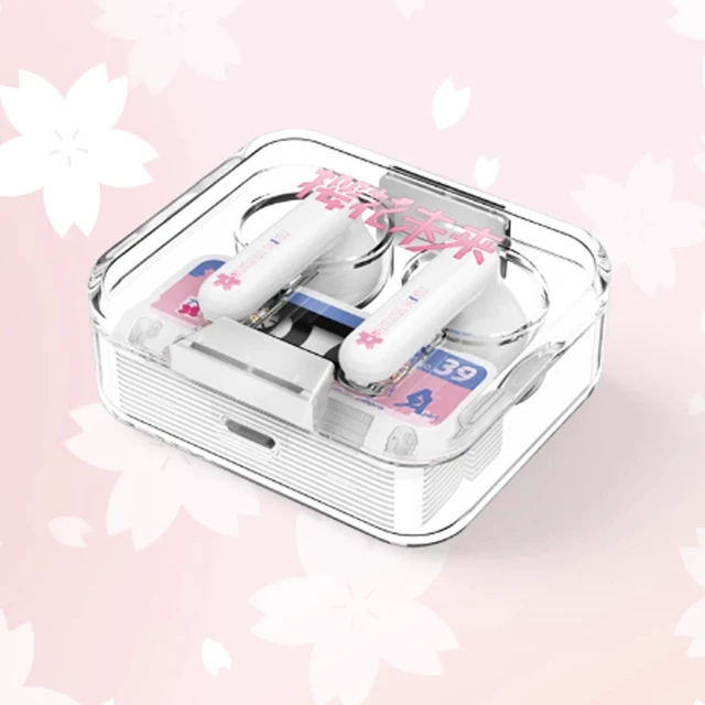 Alt view image 11 of 14 - Moeyu Sakura Happy Travel Series Wireless Bluetooth Earbuds, Dual-microphone noise cancellation, 13mm large dynamic driver, IPX4 dust and water resistance, 240-hour ultra-long battery life, White