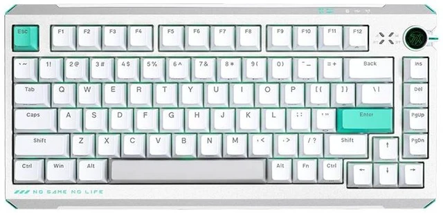 Alt view image 10 of 12 - ASUS TX 75 Wireless Magnetic Gaming Keyboard, TTC Magnetic King Switches, Tri-Mode Wireless, 8K Polling Rate, PBT Keycaps, Stunning RGB Lighting, 10000mAh Large Capacity Battery, Gasket Mount, White