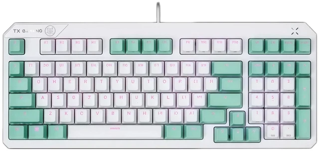 Alt view image 8 of 14 - ASUS TUF TX98 Wired Gaming Mechanical Keyboard, RGB optical mechanical switches, 104 keys, full anti-ghosting, suitable for gaming and office work, Support Windows, Moonlight White, Red Switch