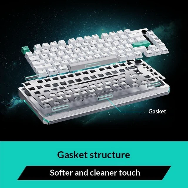 Alt view image 12 of 12 - ASUS TX 75 Wireless Magnetic Gaming Keyboard, TTC Magnetic King Switches, Tri-Mode Wireless, 8K Polling Rate, PBT Keycaps, Stunning RGB Lighting, 10000mAh Large Capacity Battery, Gasket Mount, White