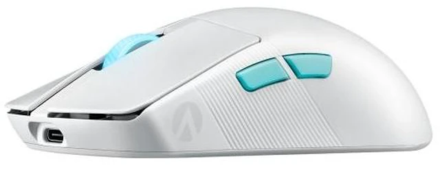 Alt view image 11 of 14 - Asus ROG Harpe Ace Aim Lab Edition Gaming Mouse, 54 g Ultra-Lightwieght, Connectivity (2.4GHz RF, Bluetooth, Wired), 36K DPI Sensor, 5 Programmable Buttons, ROG SpeedNova, Esports & FPS Gaming, White