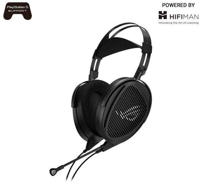 Alt view image 8 of 14 - ASUS ROG Kithara Wired Gaming Headphones - ROG-tuned 100mm HIFIMAN planar magnetic drivers, open-back design, full-range MEMS boom microphone, dual 3.5mm inputs, 4.4mm balanced connector, Black