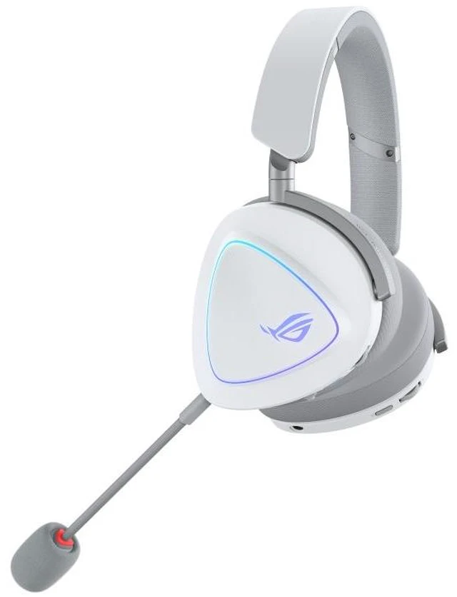 Alt view image 7 of 10 - ASUS ROG Delta II Wireless Gaming Headset with Detachable Mic - Tri-Mode (BT, 2.4GHz, 3.5mm), 50mm Titanium-Plated Drivers, 110Hr Battery, Lightweight, for PC, PS5, PS4, Xbox, Switch, Mobile - White