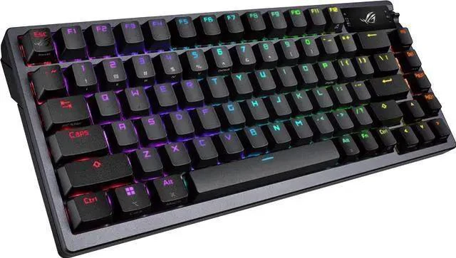 Alt view image 8 of 8 - ASUS ROG Azoth 75 Wireless DIY Custom Gaming Keyboard - OLED display, Hot-Swappable Pre-lubed ROG NX Storm Switches & Keyboard Stabilizers, PBT Keycaps, RGB, Black