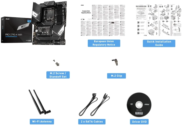 Alt view image 17 of 17 - MSI PRO Z790-A WIFI LGA 1700 Intel Z790 SATA 6Gb/s DDR5 ATX Motherboard