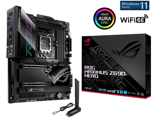 Alt view image 7 of 12 - ASUS ROG Maximus Z690 Hero(WiFi 6E) LGA 1700(Intel®12th&13th Gen) ATX gaming motherboard(PCIe 5.0,DDR5, 20+1 90A power stages,2.5Gb LAN,Bluetooth V5.2,2x Thunderbolt 4 ports,5xM.2/NVMe SSD,Front panel