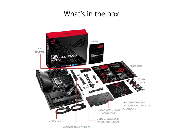 Alt view image 12 of 12 - ASUS ROG Maximus Z690 Hero(WiFi 6E) LGA 1700(Intel®12th&13th Gen) ATX gaming motherboard(PCIe 5.0,DDR5, 20+1 90A power stages,2.5Gb LAN,Bluetooth V5.2,2x Thunderbolt 4 ports,5xM.2/NVMe SSD,Front panel