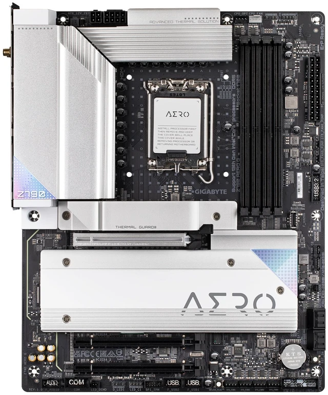 Alt view image 7 of 10 - Gigabyte Z790 AERO G Motherboard CPU LGA1700 Intel DDR5 HDMI 2.5GbE LAN Wi-Fi 6E