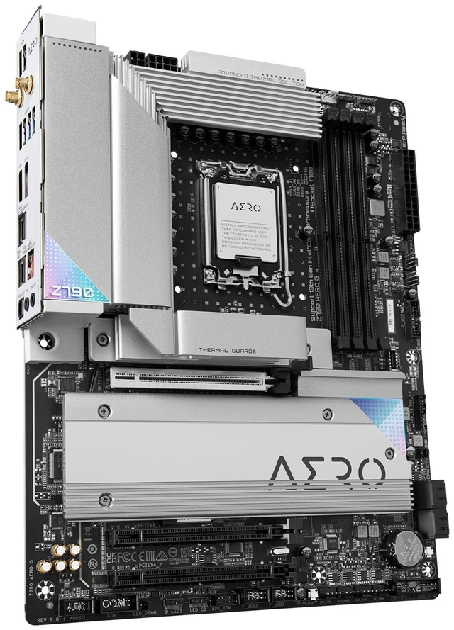 Alt view image 9 of 10 - Gigabyte Z790 AERO G Motherboard CPU LGA1700 Intel DDR5 HDMI 2.5GbE LAN Wi-Fi 6E
