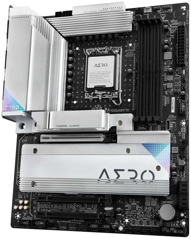 Alt view image 10 of 10 - Gigabyte Z790 AERO G Motherboard CPU LGA1700 Intel DDR5 HDMI 2.5GbE LAN Wi-Fi 6E