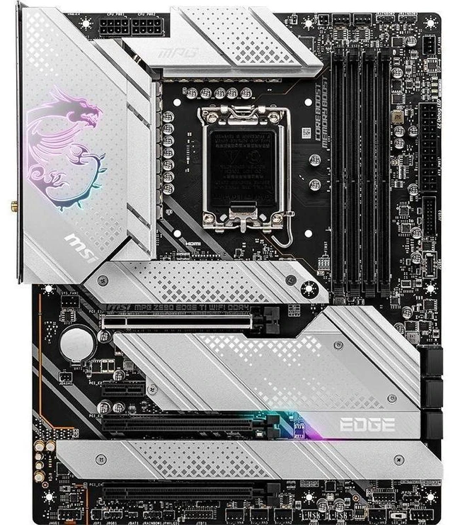 Alt view image 6 of 10 - MSI MPG Z690 EDGE TI WIFI Motherboard (ATX,Intel Z690 LGA1700 12th Gen Intel Core,4×DDR4 DIMM, PCI-E 5.0 , 4×M.2, USB3.2 Gen2x2 Type-C , 2.5GbE LAN, Wi-Fi 6, 1xDisplayPort , 1xHDMI)