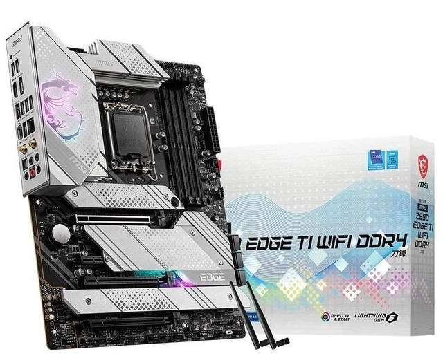 Alt view image 10 of 10 - MSI MPG Z690 EDGE TI WIFI Motherboard (ATX,Intel Z690 LGA1700 12th Gen Intel Core,4×DDR4 DIMM, PCI-E 5.0 , 4×M.2, USB3.2 Gen2x2 Type-C , 2.5GbE LAN, Wi-Fi 6, 1xDisplayPort , 1xHDMI)