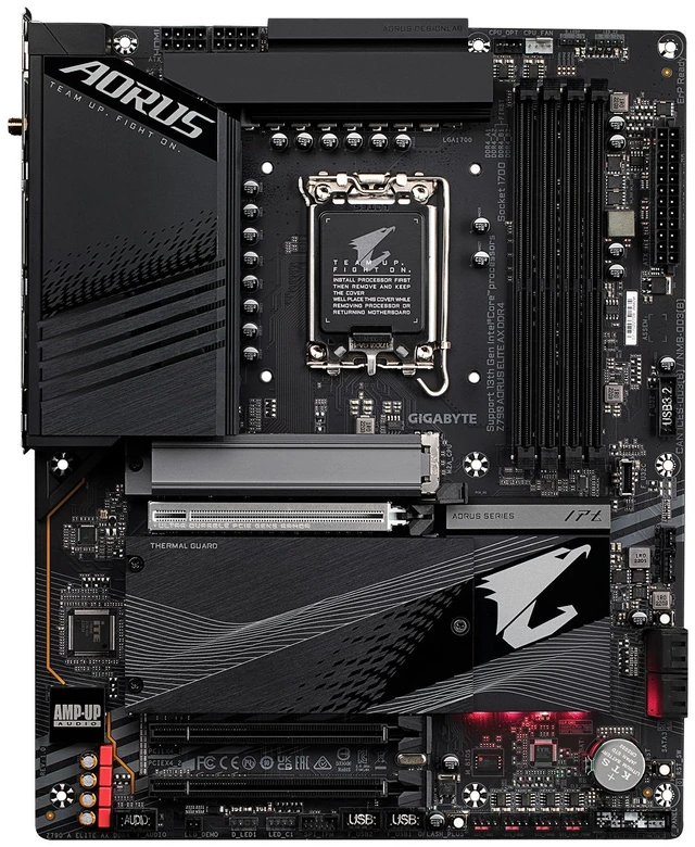 Alt view image 8 of 9 - Gigabyte Z790 AORUS ELITE DDR4 Motherboard CPU LGA1700 Intel HDMI 2.5GbE LAN