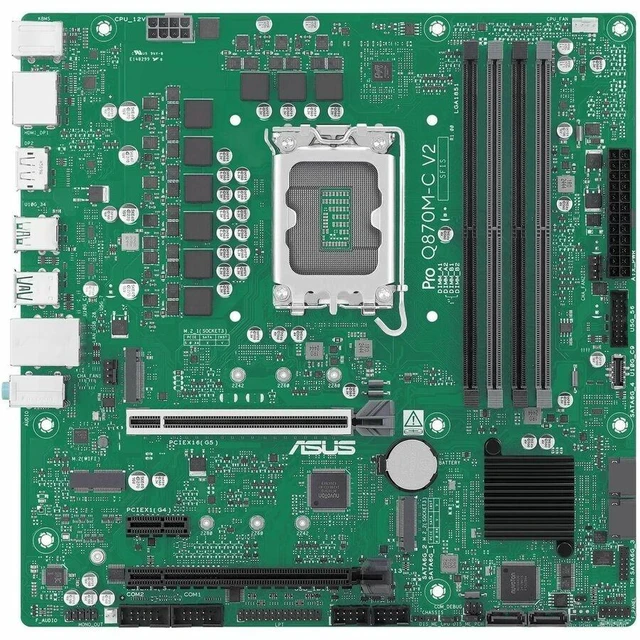 Alt view image 10 of 16 - Asus Pro Q870M-C V2-CSM Desktop Motherboard Intel Q870 Chipset Socket LGA-1851 Micro ATX ProQ870MCV2CSM