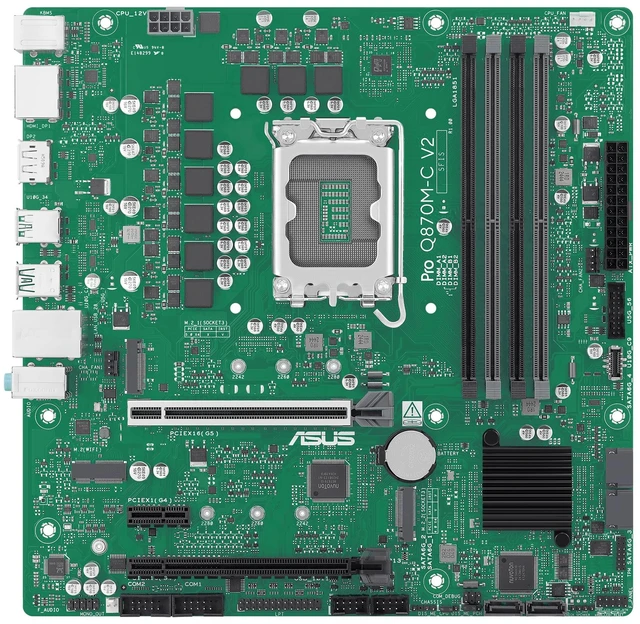 Alt view image 11 of 16 - Asus Pro Q870M-C V2-CSM Desktop Motherboard Intel Q870 Chipset Socket LGA-1851 Micro ATX ProQ870MCV2CSM