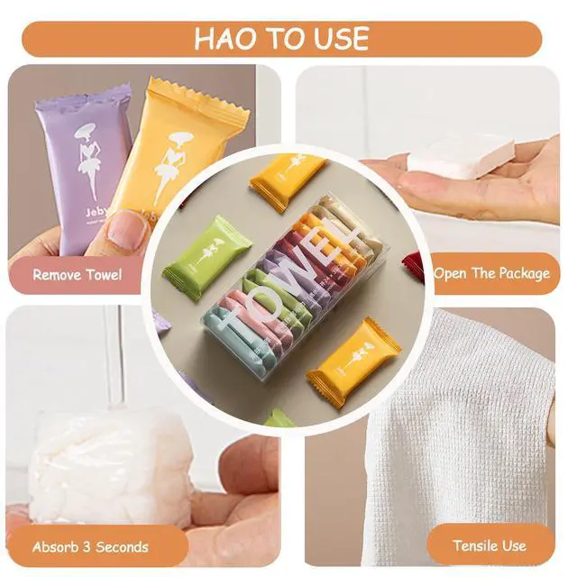 Alt view image 2 of 7 - Disposable Compressed Towels Tablets,Portable Quick Absorbent large Size Face Wash Cloth,Reusable Cotton Facial Towel for Travel Outdoor Camping Hotel Gym hiking enthusiasts Daily Use (28PCS)