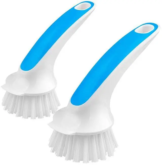 Main image of Pot and Pan Cleaning Brush, Dish Brush for Kitchen, Blue, Pack of 2