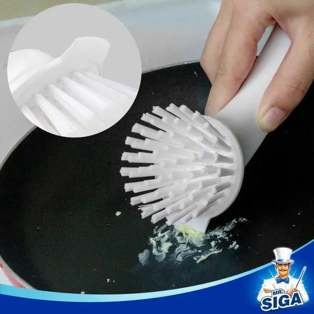 Alt view image 4 of 7 - Pot and Pan Cleaning Brush, Dish Brush for Kitchen, Blue, Pack of 2