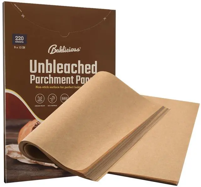 Main image of 9x13inch 220pcs Unbleached Pre-cut Heavy Duty Parchment Baking Sheets