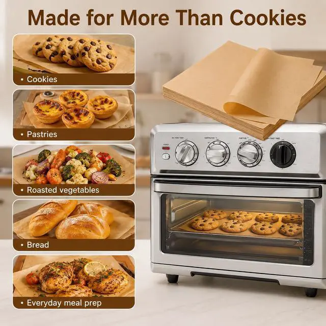 Alt view image 4 of 7 - Precut Parchment Paper Sheets 100pcs Unbleached Baking Paper 11.8x15.7In