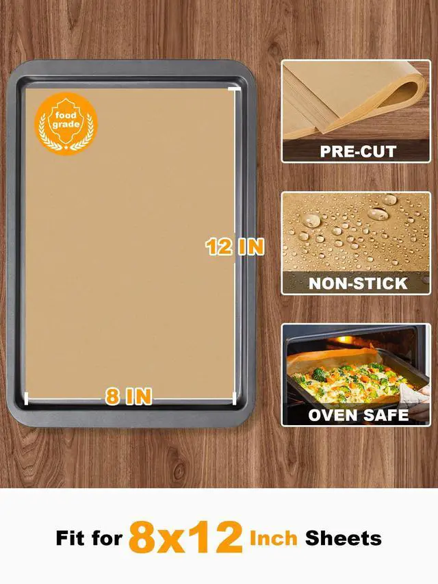 Alt view image 2 of 7 - 200 Pcs Parchment Paper Baking Sheets, 8x12 Inches, Non-Stick
