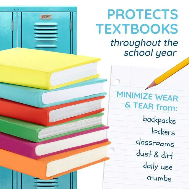 Alt view image 3 of 7 - 6 Stretchable Book Covers, Fabric, Assorted Colors