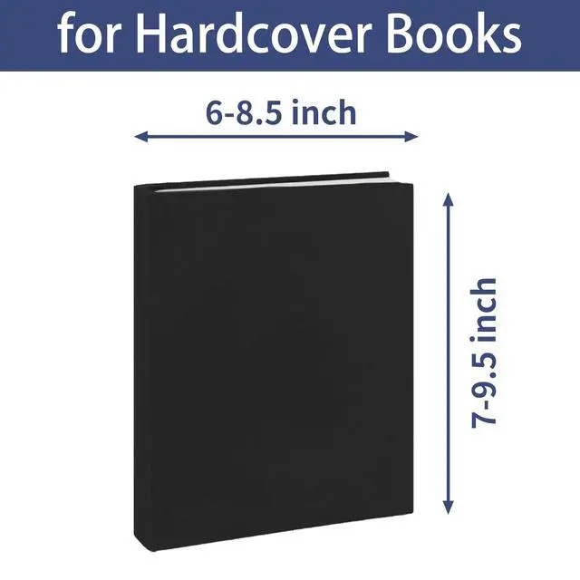 Alt view image 2 of 7 - Black Book Covers, 2 Pack, 6"x9" Inch Stretchable Book Sox