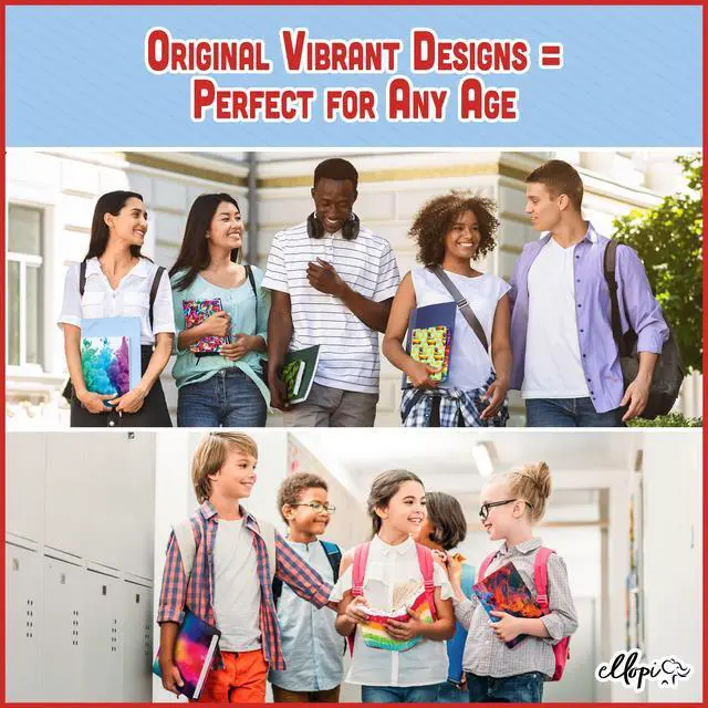 Alt view image 7 of 7 - Fun Design, Easy Apply Book Covers 3 Pack. Stretchable Jumbo Jackets Fits Most Hardcover Textbooks Up to 9 x 11. Adhesive-Free, Nylon Fabric Protectors. Washable and Reusable Student School Supply