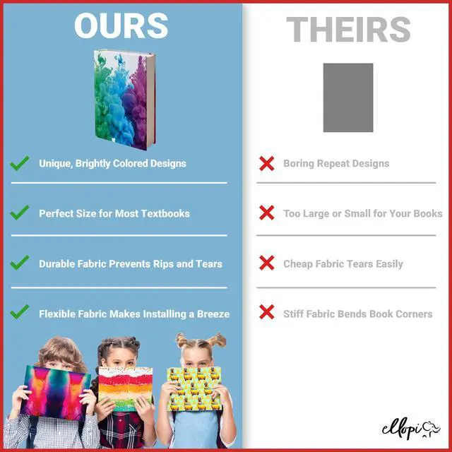 Alt view image 5 of 7 - Fun Design, Easy Apply Book Covers 3 Pack. Stretchable Jumbo Jackets Fits Most Hardcover Textbooks Up to 9 x 11. Adhesive-Free, Nylon Fabric Protectors. Washable and Reusable Student School Supply
