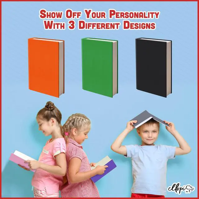 Alt view image 2 of 7 - Jumbo, Stretchable Book Cover Solid Colors 3 Pack. Fits Most Hardcover Textbooks Up to 9" x 11". Adhesive-Free, Nylon Fabric Protectors are A Needed School Supply for Students Washable and Reusable.