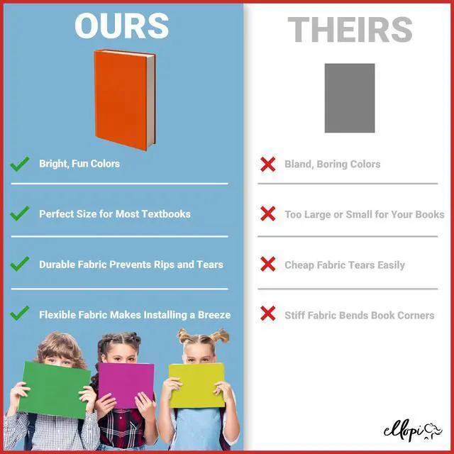 Alt view image 5 of 7 - Jumbo, Stretchable Book Cover Solid Colors 3 Pack. Fits Most Hardcover Textbooks Up to 9" x 11". Adhesive-Free, Nylon Fabric Protectors are A Needed School Supply for Students Washable and Reusable.