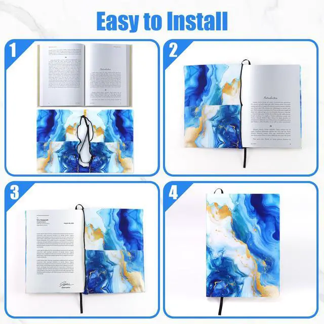 Alt view image 4 of 7 - 8 Pack Jumbo Book Covers, Stretchable Textbook Protector up to 9 x 11 in