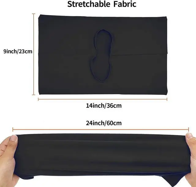 Alt view image 3 of 7 - 2 Pack Stretchable Book Sleeve Covers, for Paperbacks Hardcover Textbooks up to 9" x 12", Office Supplies with Free Sticker Labels (2 Pack, Black)