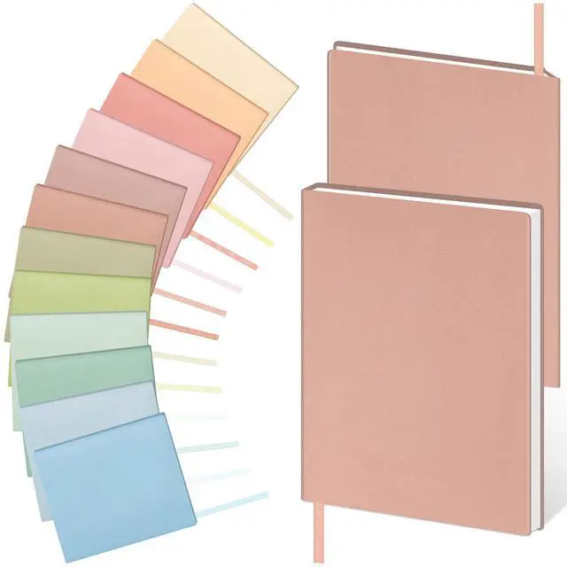 Main image of 12 Pcs Jumbo Book Covers Stretchable Fabric School Book Protector Reusable Washable Cover Protector for Most Hardcover Textbooks(Stylish Colors,6 x 9 Inch)