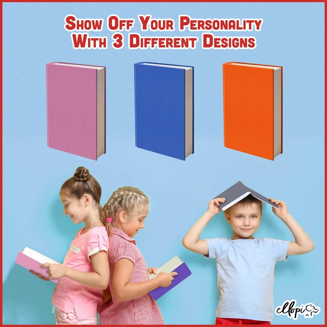 Alt view image 2 of 7 - Standard, Stretchable Book Cover Solid Colors 3 Pack. Fits Most Hardcover Textbooks Up to 8" x 10". Adhesive-Free, Nylon Fabric Protectors are A Needed School Supply for Students Washable and Reusable