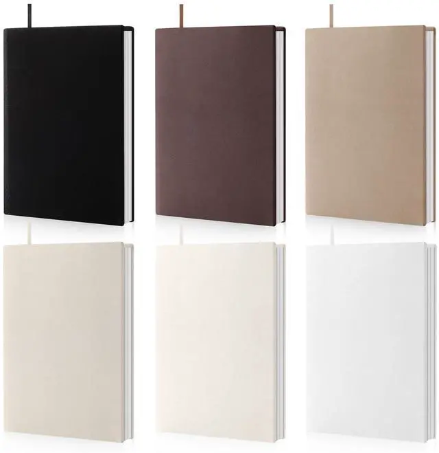 Main image of 6 Pack Jumbo Book Covers 9 x 11 Inch Stretchable Book Cover Washable Reusable Aesthetic Protector Fabric for Hardcover Textbooks School Supplies(Solid Color)