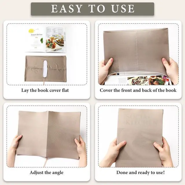 Alt view image 3 of 6 - 6 Pack Jumbo Book Covers 9 x 11 Inch Stretchable Book Cover Washable Reusable Aesthetic Protector Fabric for Hardcover Textbooks School Supplies(Solid Color)