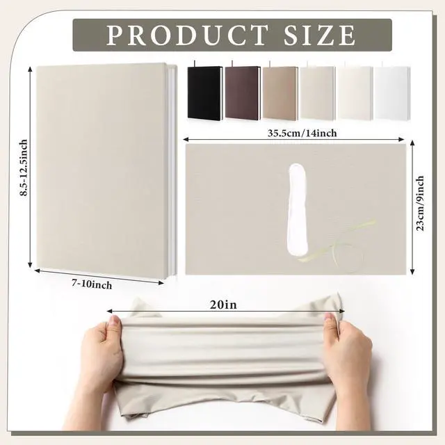 Alt view image 2 of 6 - 6 Pack Jumbo Book Covers 9 x 11 Inch Stretchable Book Cover Washable Reusable Aesthetic Protector Fabric for Hardcover Textbooks School Supplies(Solid Color)
