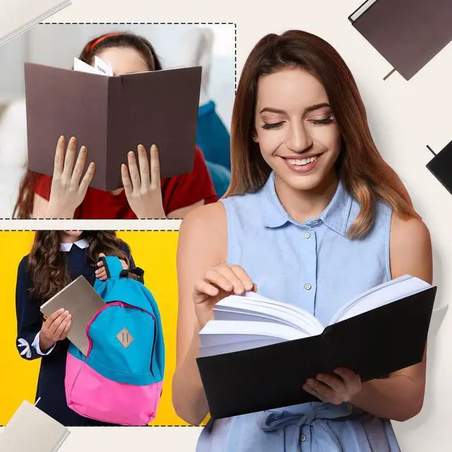 Alt view image 6 of 6 - 6 Pack Jumbo Book Covers 9 x 11 Inch Stretchable Book Cover Washable Reusable Aesthetic Protector Fabric for Hardcover Textbooks School Supplies(Solid Color)