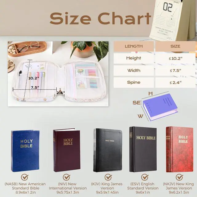 Alt view image 2 of 7 - Bible Cover Case for Women Bible Bag Journaling Kit w/Study Supplies