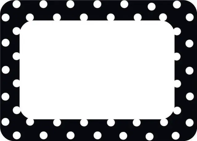 Main image of Black Polka Dots Name Tags (TCR5538)