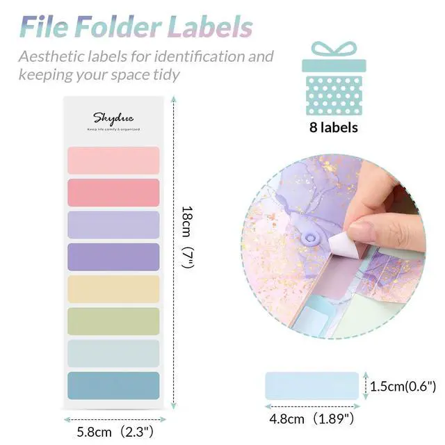 Alt view image 3 of 7 - Expanding File Folder with 5 Pockets, Cute Accordion File Organizer, Letter Size Filing Folder, Letter Size Folders for Documents, School Office Supplies Marble Pink