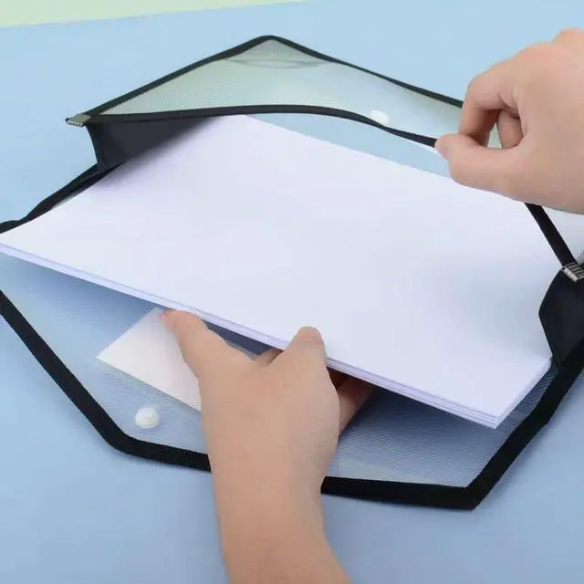 Alt view image 2 of 7 - Plastic Expanding Folder, Waterproof Transparent, Snap Closure A4 Size