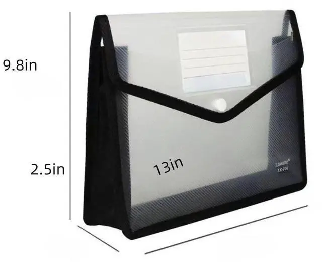 Alt view image 5 of 7 - Plastic Expanding Folder, Waterproof Transparent, Snap Closure A4 Size