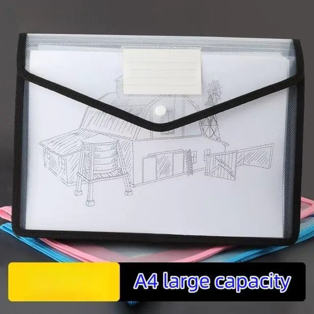 Alt view image 4 of 7 - Plastic Expanding Folder, Waterproof Transparent, Snap Closure A4 Size