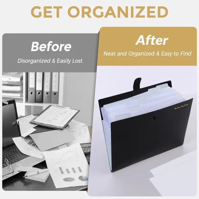 Alt view image 6 of 7 - 7-Pocket Expanding File Folder, Accordion Document Organizer
