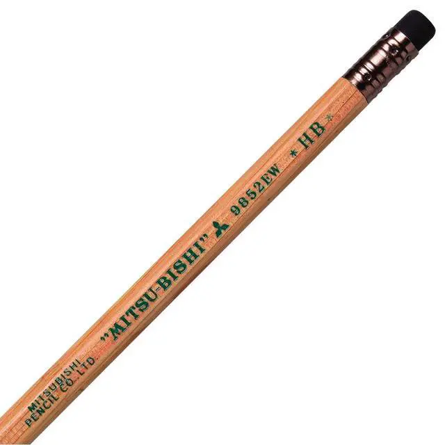 Alt view image 3 of 4 - Mitsubishi Pencil K9852EWHB Recycled Pencil with Eraser 9852EW HB, 1 Dozen