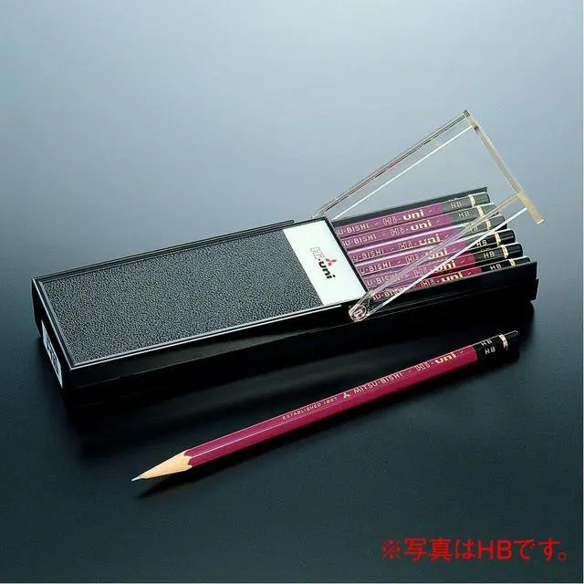 Alt view image 2 of 6 - Uni Hi-Uni Wooden Pencil - 2B - Box of 12 (HU2B)